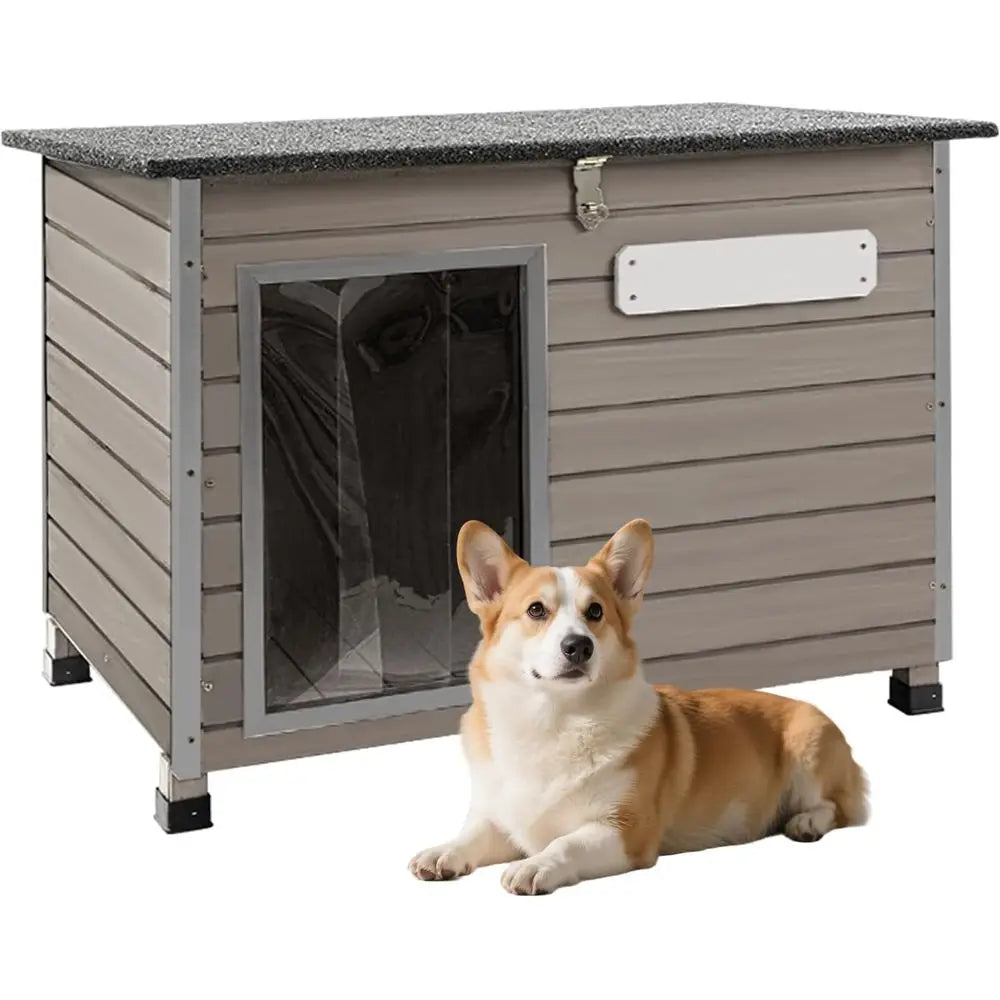 Anti Chew Solid Wood Dog House Weather Kennel Small Dogs