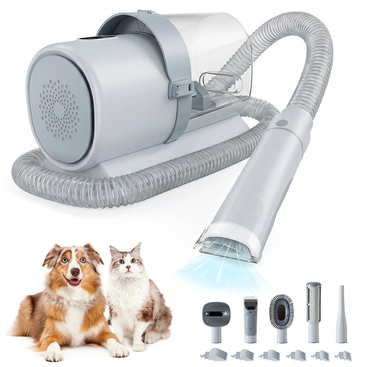 Sweetcrispy Pet Grooming Vacuum Trimmer Kit Low Noise