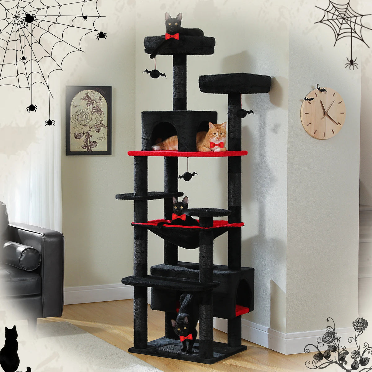 Pawz Road Premium Cat Tree With Sisal Posts And Hammock For Indoor Cats