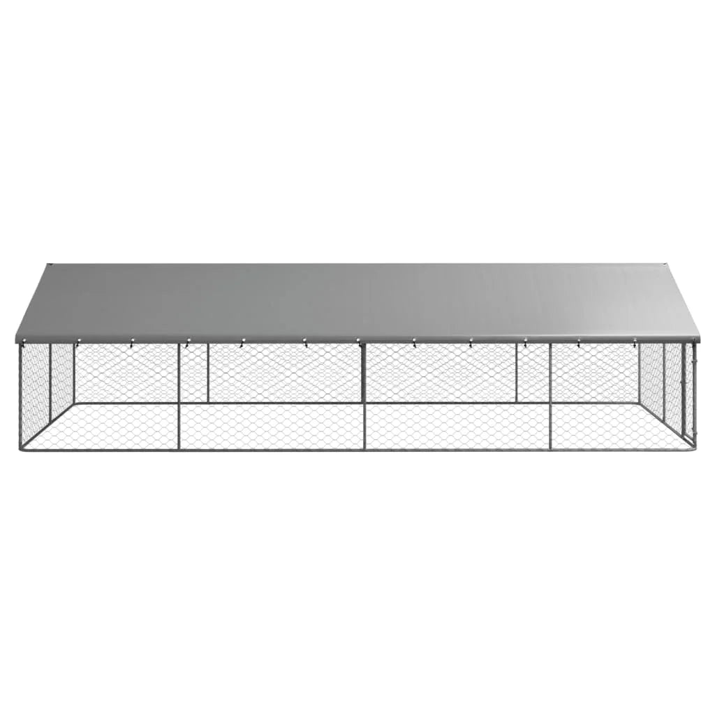 Outdoor Kennel with Roof 600x300x150 cm /100x100x150 cm/200x100x150 cm Kennels and Fences for Dogs Galvanized Steel Large Kennel