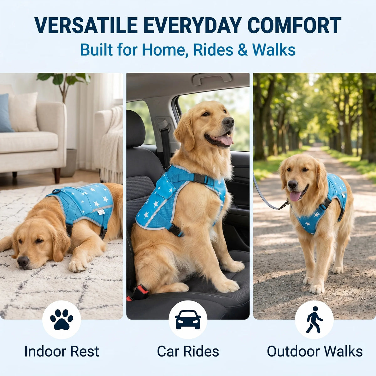 Dog Cooling Vest With Freezer Packs Halt Heat Exhaustion
