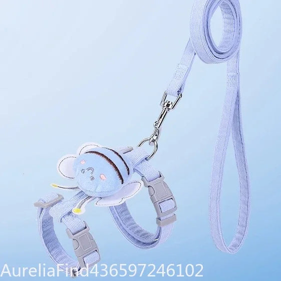 Adjustable Breakaway Pet Harness Leash Set For Cats Dogs