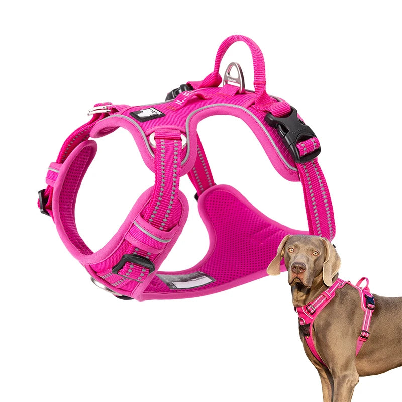Winhyepet Reflective Padded Dog Training Vest Harness For Dogs