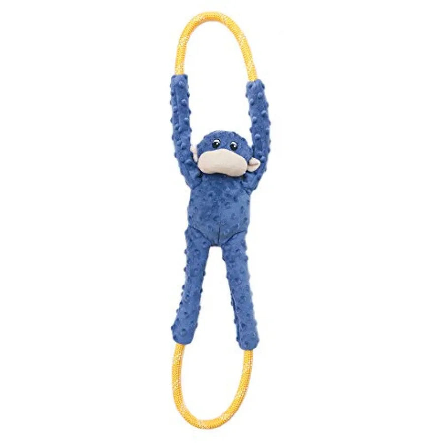 RopeTugz Squeaky Dog Tug Rope Toy for Interactive Play